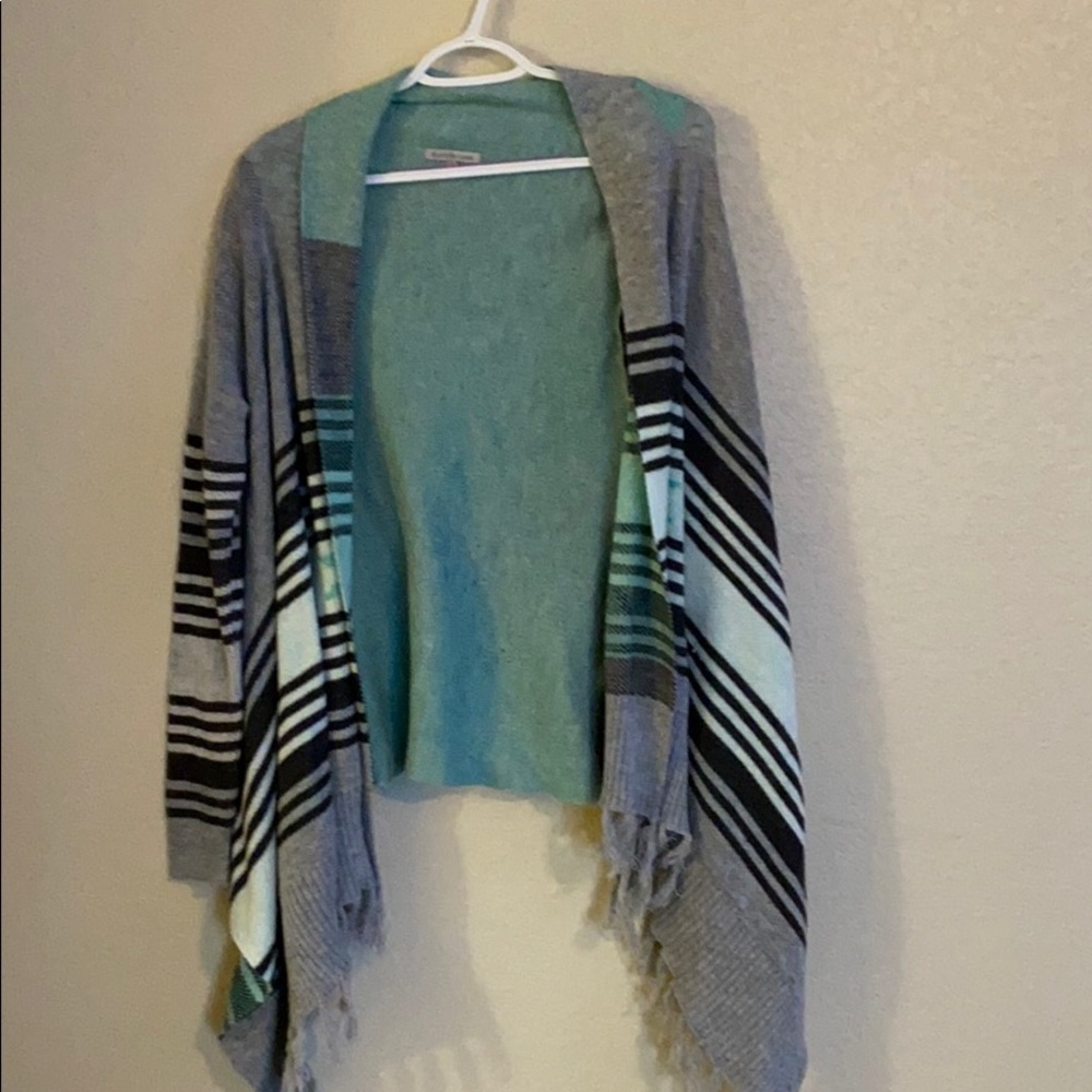 Grey and teal cardigan